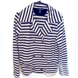 Ralph Lauren Navy and White Striped Blazer